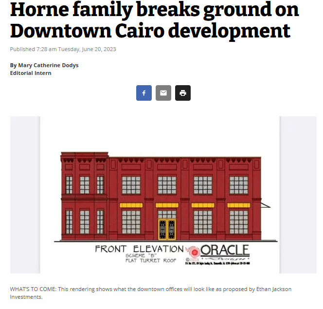 Horne Family Breaks Ground on Downtown Cairo Development - Thomasville Times-Enterprise